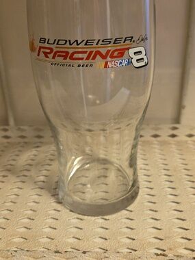 Budweiser Dale Earnhardt Jr #8 NASCAR Pint Glass Stock Car Racing Beer
